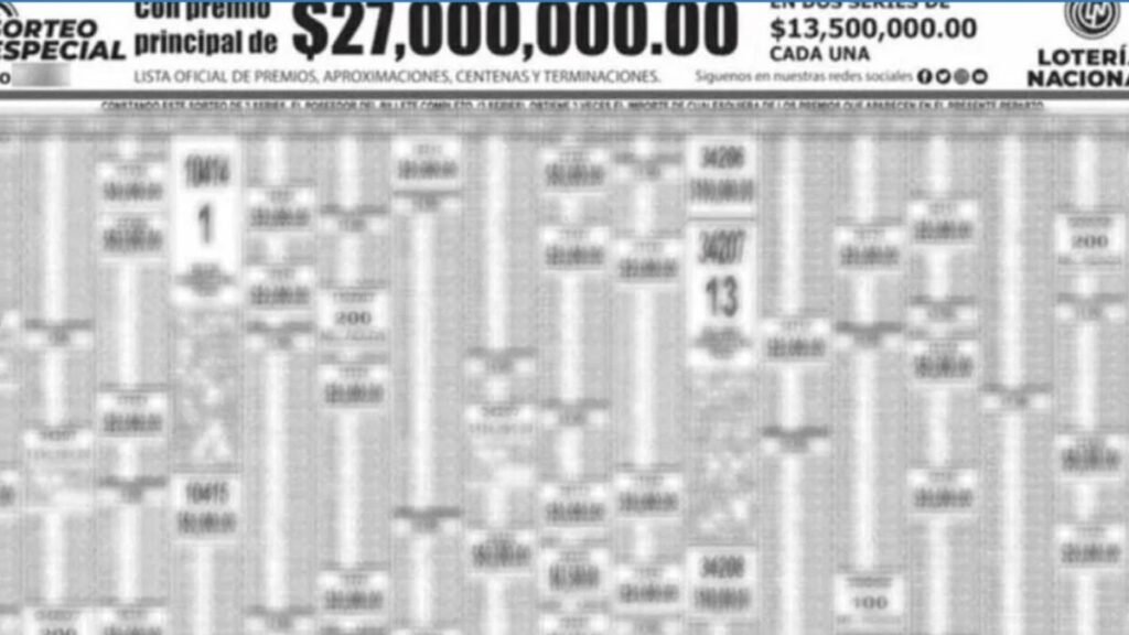 Resultados sorteo especial 309