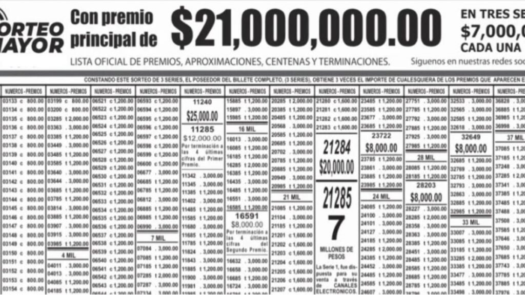 Resultados Sorteo Mayor 4003 PDF hoy 24 de febrero de 2026 2 Lista oficial sorteo mayor 4003