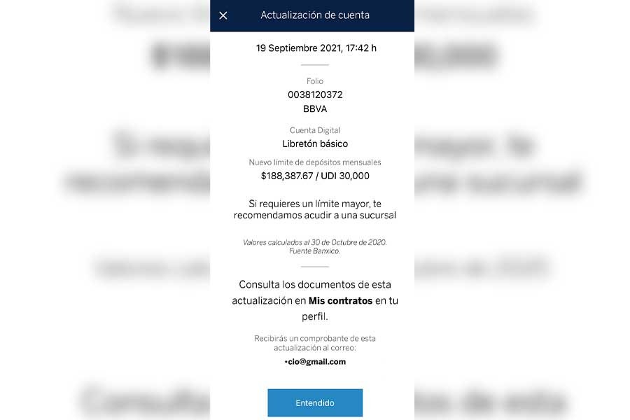 Verifica los datos de tu cuenta