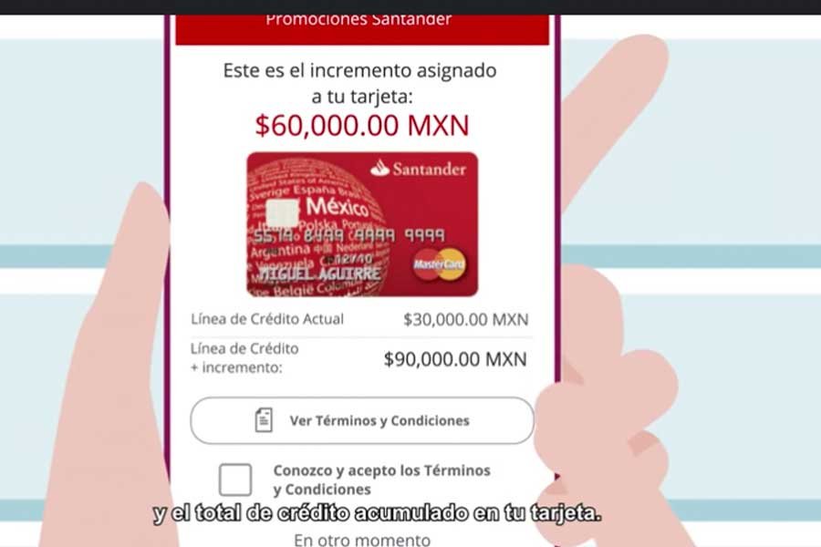 aumentar linea de credito santander