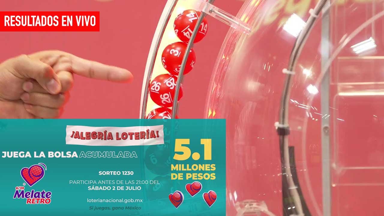 Hoy 2 de julio se juega el Melate Retro 1230