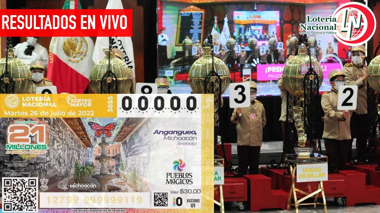 Verifica los números ganadores del Sorteo Mayor 3855
