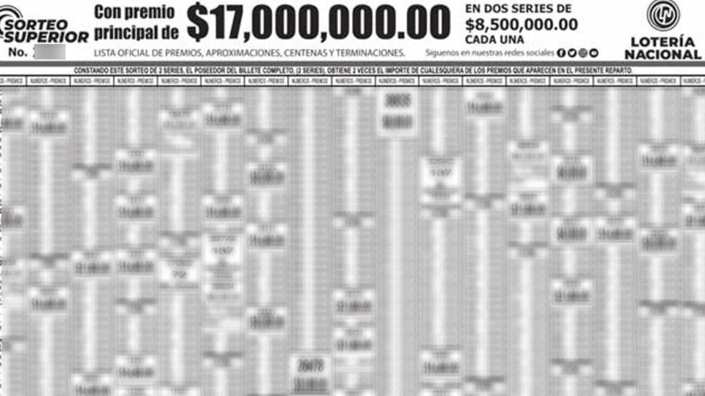 Conoce la lista en pdf del Sorteo Superior 2731