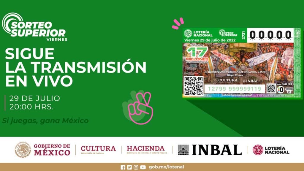 Resultados Sorteo Superior 2731 HOY 29 de julio 2022 | En Vivo 2 Sigue los resultados en vivo del Sorteo Superior