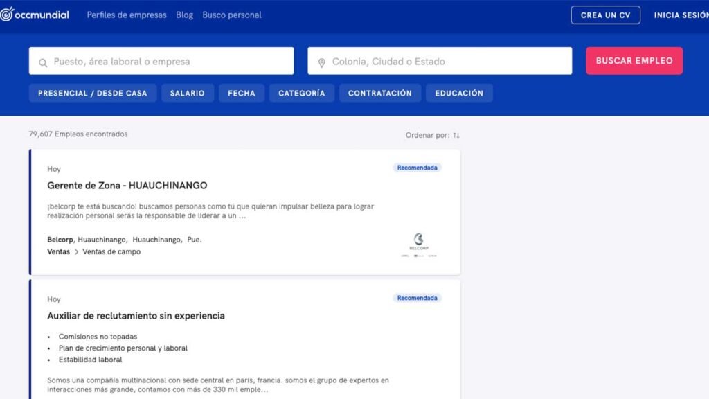 7 Páginas para buscar empleo en México de forma segura en 2022 y 2023 2 OCC Mundial es un sitio muy popular de trabajo