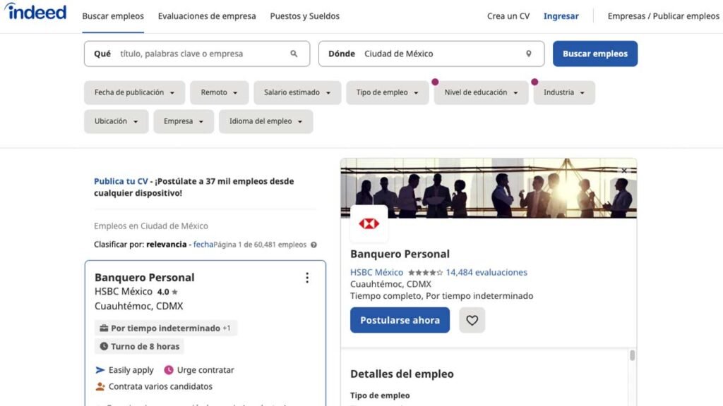7 Páginas para buscar empleo en México de forma segura en 2022 y 2023 3 Indeed encontrarás comentarios de extrabajadores