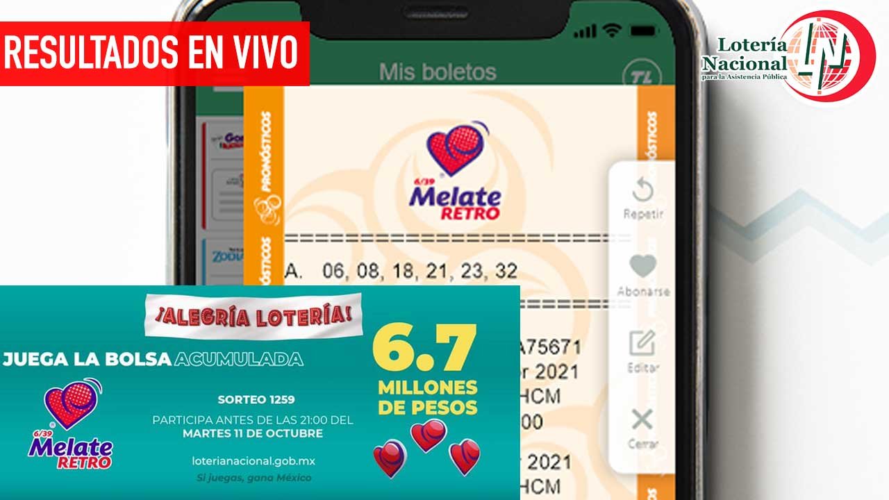 Checa los números ganadores del Melate Retro