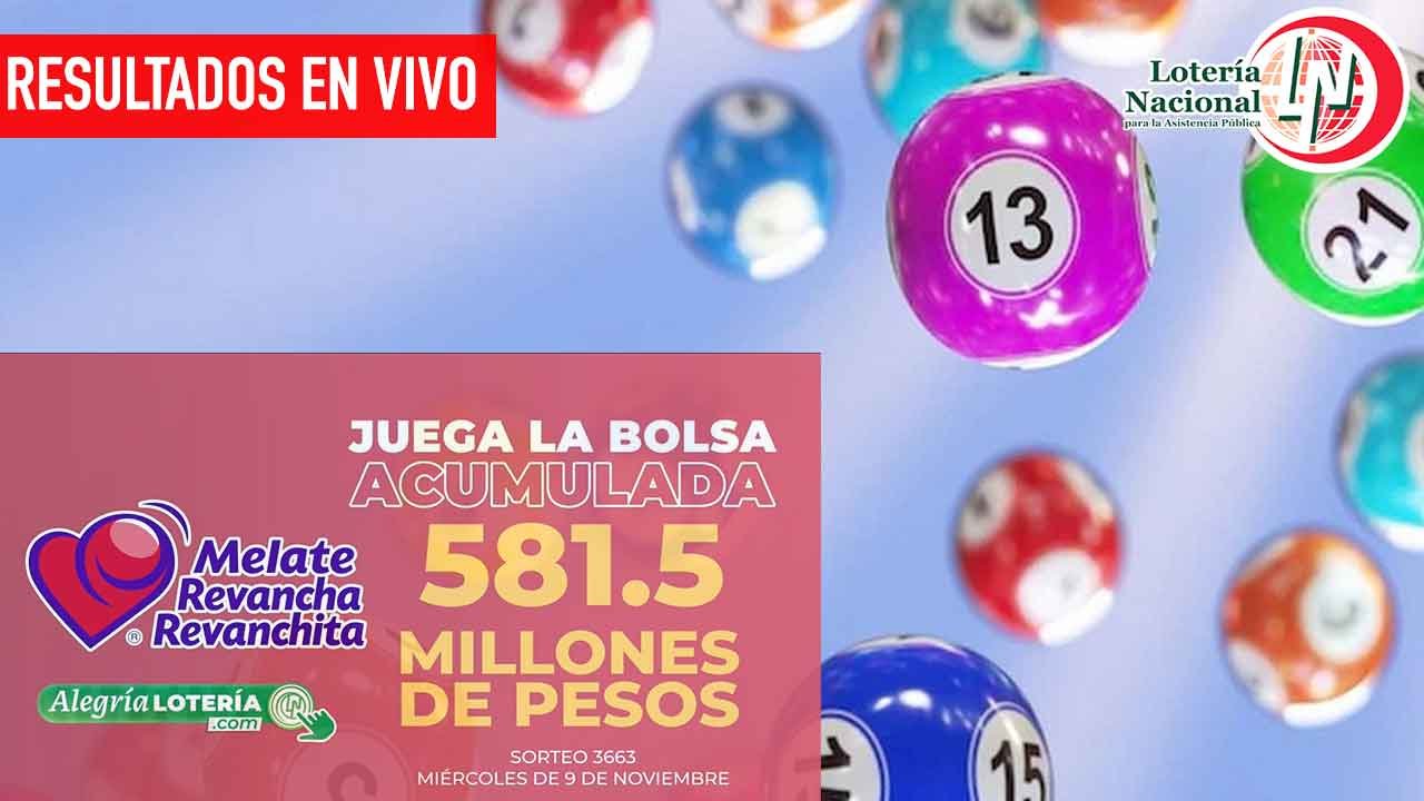 Conoce el resultado del melate 3663