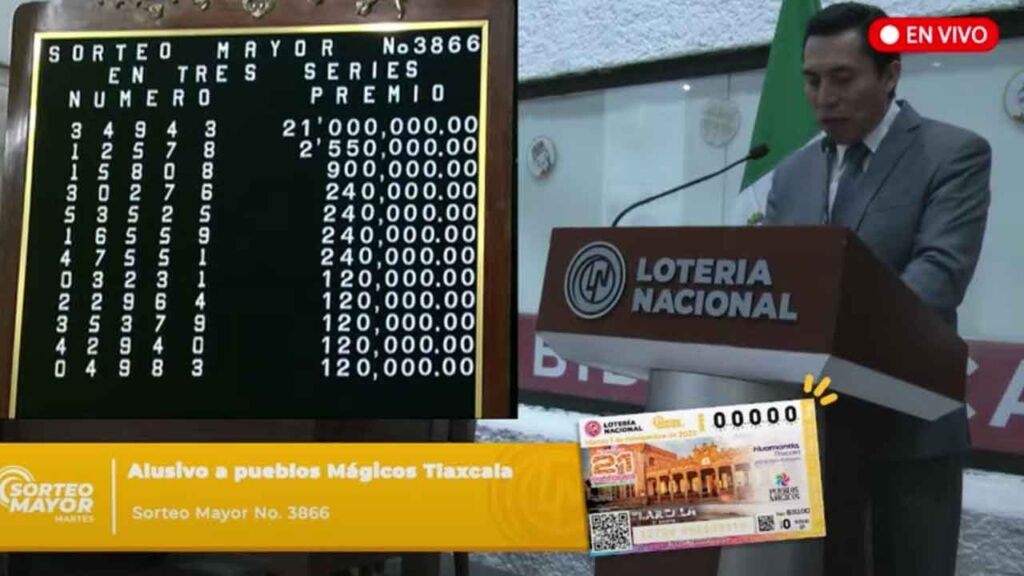 Resultados Sorteo Mayor 3866 en Vivo del 1 de noviembre de 2022: En vivo 1 Resultados Sorteo Mayor 3866