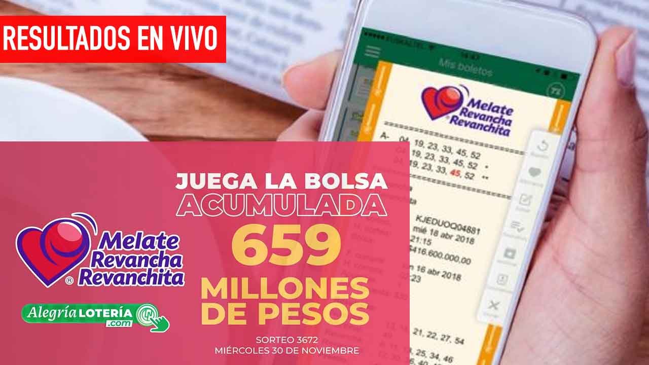 Este es el Melate revancha y Revanchita 3672