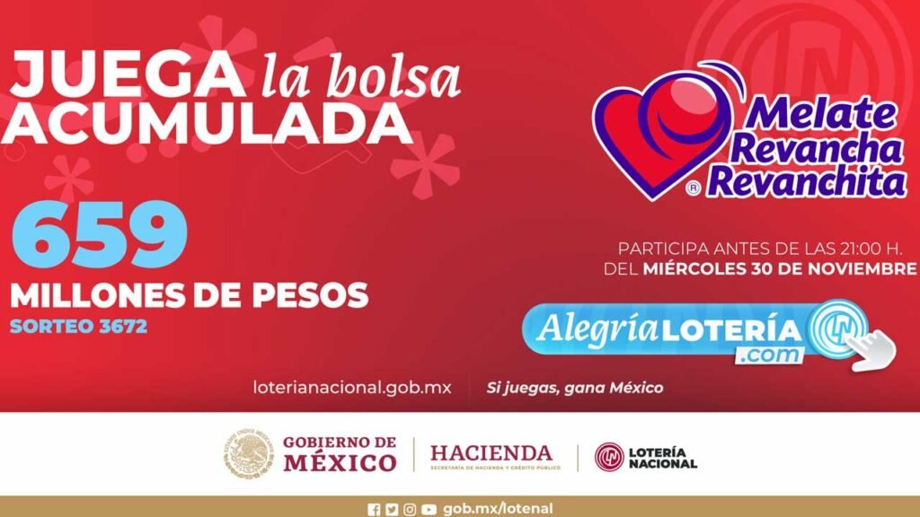 Este día el Melate juega por más de 659 millones de pesos