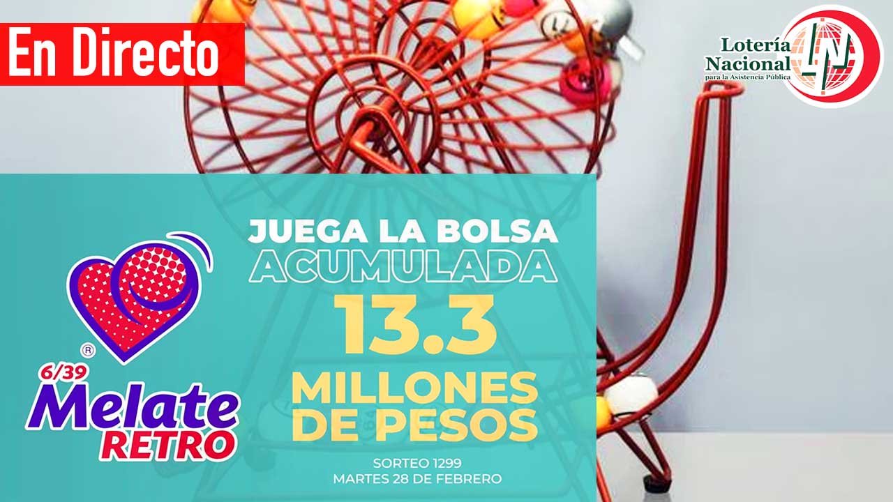 Te compartimos los resultados melate retro 1299 de hoy