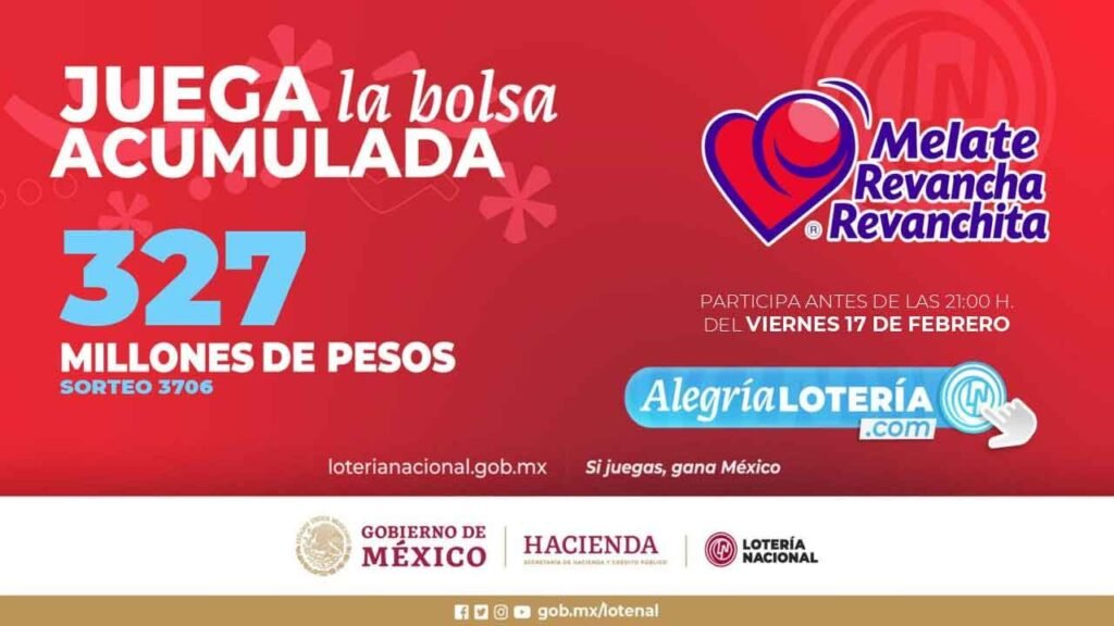 El melate 3706 se juega por millones de pesos