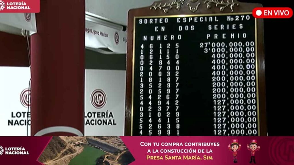 Resultados Sorteo Especial 270 hoy 14 de febrero 2023: En Directo 1 Tabla de ganadores sorteo Especial