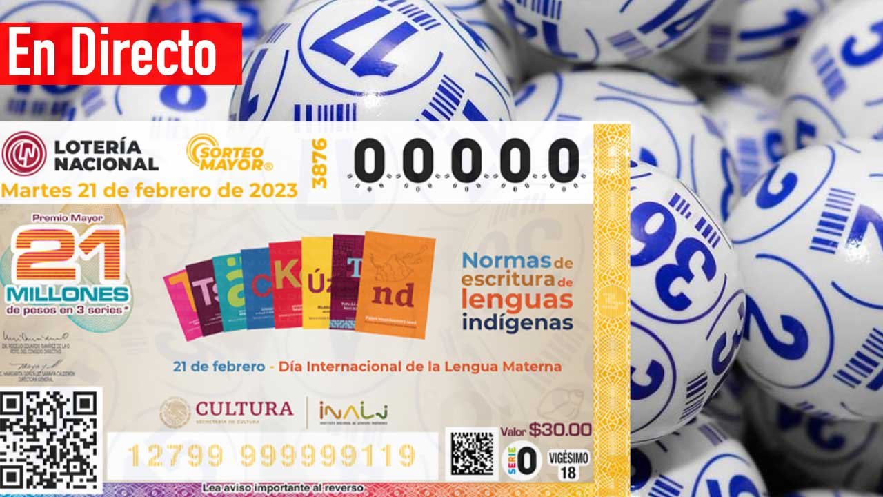Estos son los resultados sorteo mayor de hoy