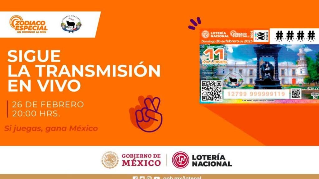 Resultados Sorteo Zodiaco Especial 1605 26 de febrero 2023: Live 2 Se juega por un premio de 11 millones de pesos