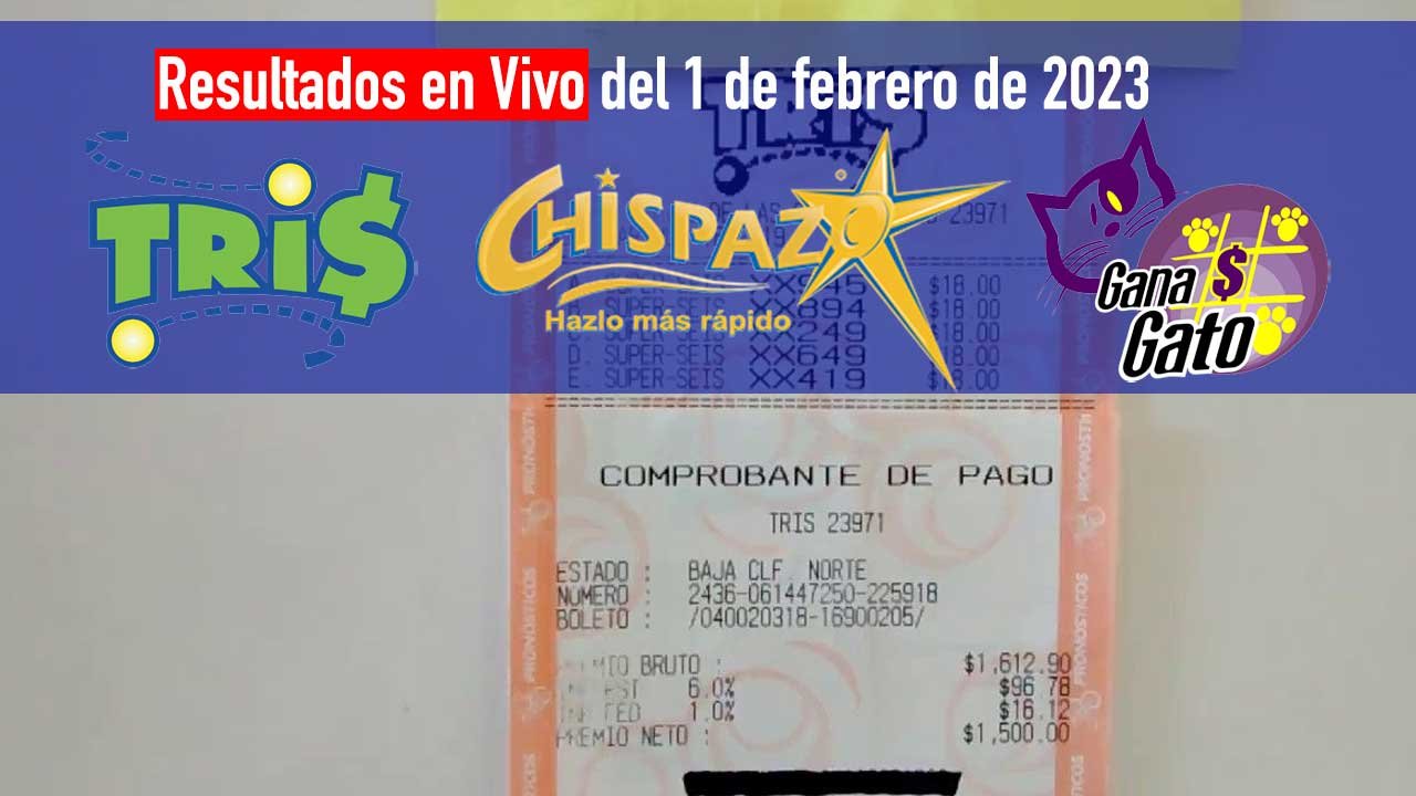 Checa los resultados del tris y chispazo este día