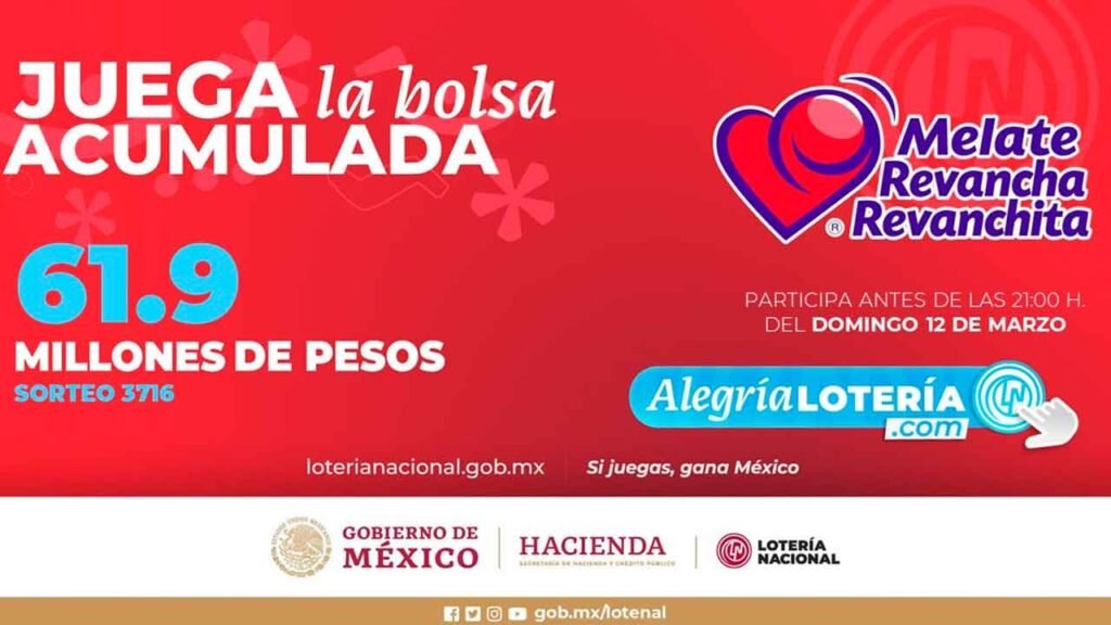 La bolsa es de 61.9 millones de pesos