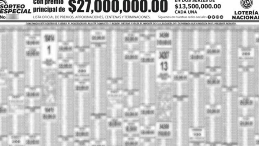 Checa el pdf del Sorteo Especial 272