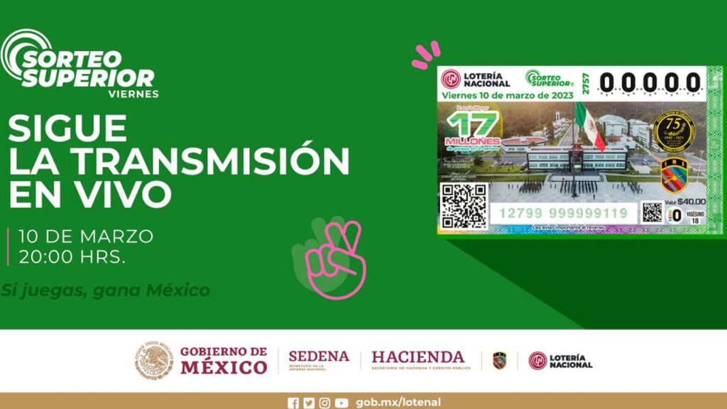 Resultados Sorteo Superior 2757 hoy 10 de marzo 2023 en vivo 3 Este sorteo juega por 17 millones de pesos