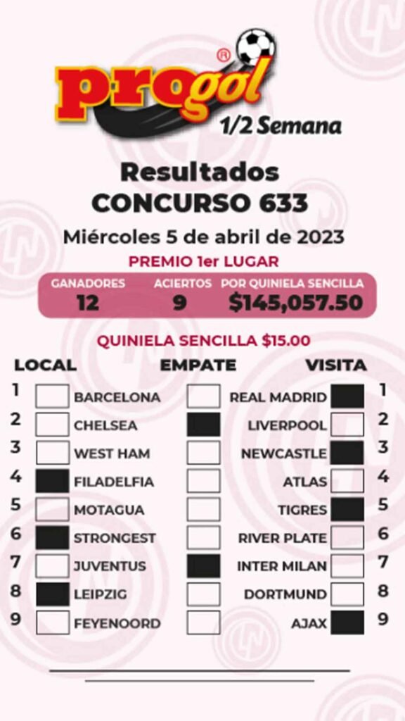 resultados progol 633 pdf