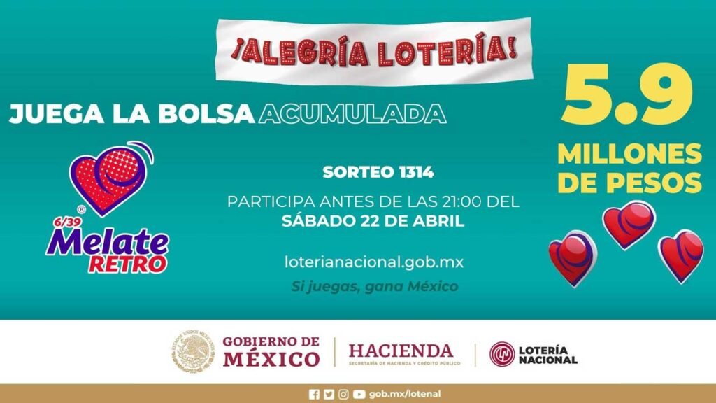 Resultados Melate Retro 1314 hoy 22 de abril de 2023: En vivo 1 Sigue los resultados del melate retro