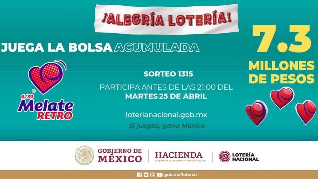 Resultados Melate Retro 1315 hoy 25 de abril de 2023: En vivo 1 Se juega por más de 7 millones de pesos