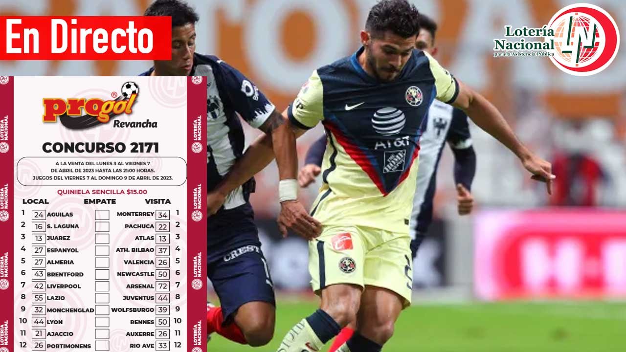 Te compartimos los resultados progol revancha 2171