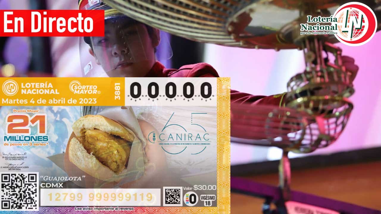 Sigue los resultados del sorteo mayor 3881