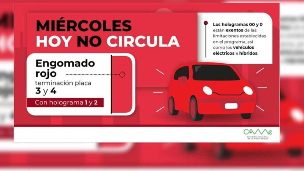 Autos engomado rojo dejan de circular