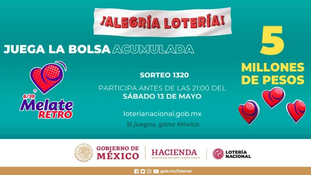 Resultados Melate Retro 1320 sábado 13/05/2023 PDF de premios 1 Checa los ganadores del melate