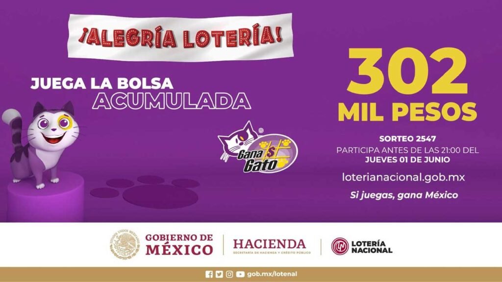 Resultados Gana Gato 2547 jueves 1 de junio de 2023: En vivo 2 El gana gato se juega por miles de pesos