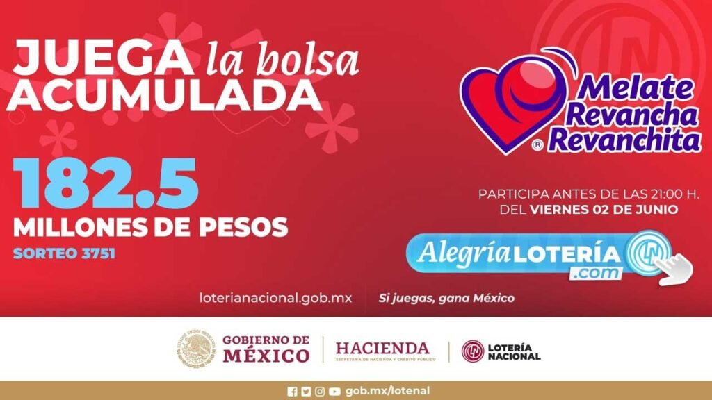 Resultados Melate Revancha y Revanchita 3751 PDF hoy 2 de junio 2023 1 Checa ganadores del melate 3751