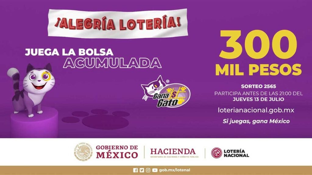 Resultados Gana Gato 2565 jueves 13 de julio de 2023: En vivo 3 Este gana gato se juega por miles de pesos