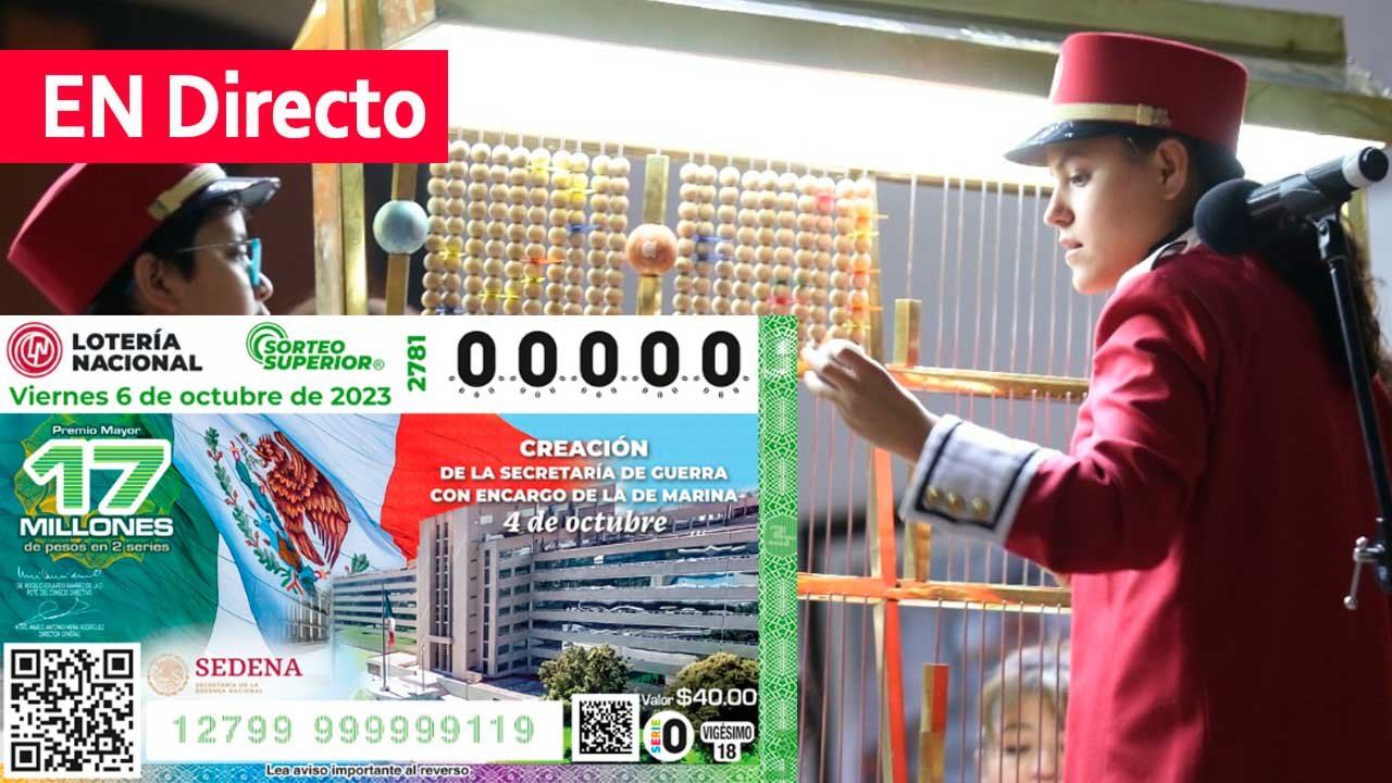 Resultados Sorteo Superior 2781 PDF hoy 6 de octubre 2023 en vivo 1 Checa los ganadores del chispazo
