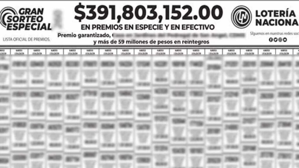 Checa el pdf del gran sorteo especial 282