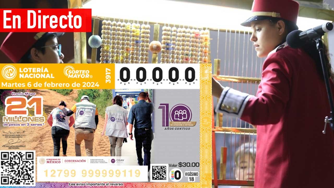 Resultados Sorteo Mayor 3917 PDF hoy 6 de febrero de 2024 7 Llegan los premios del sorteo mayor