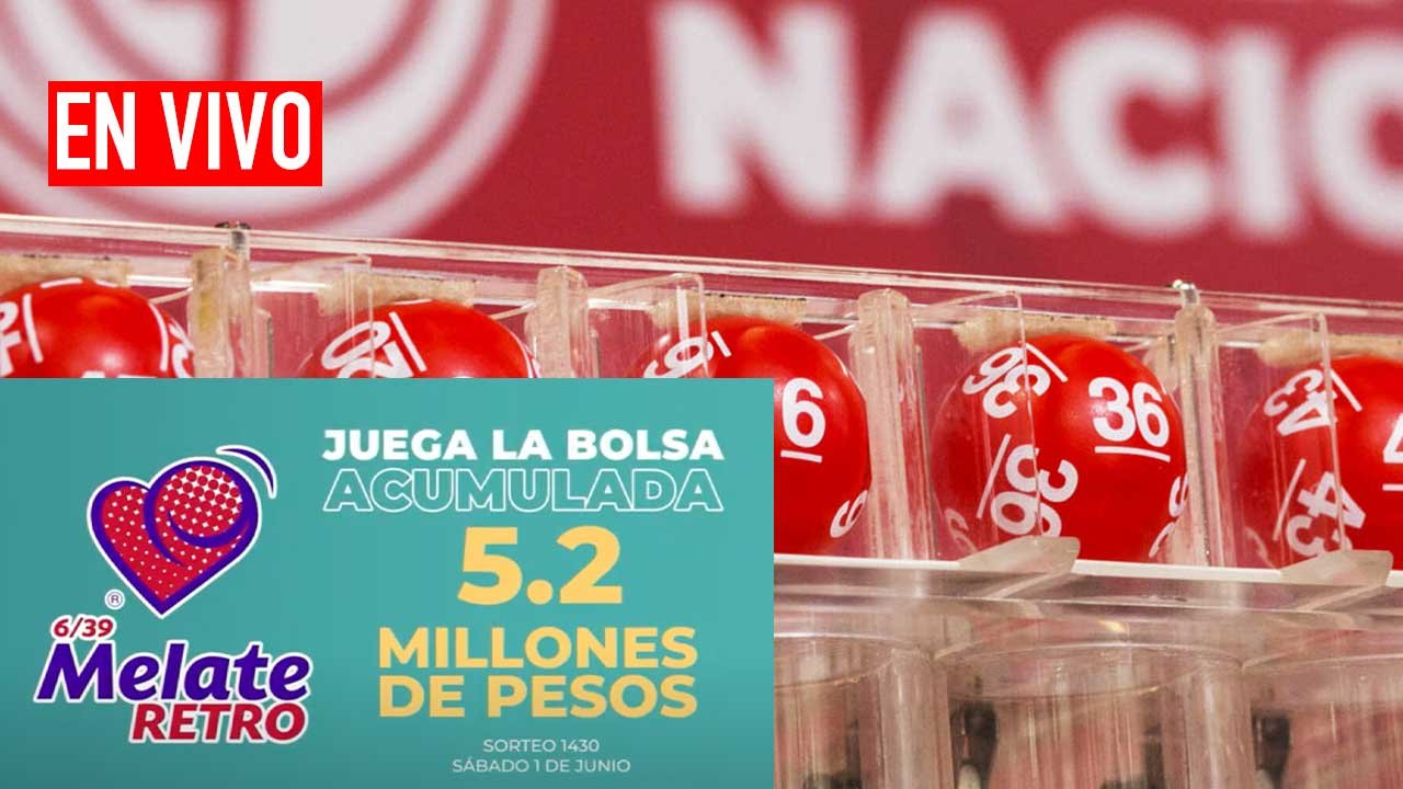 Aquí los resultados Melate Retro 1430 hoy sábado 1 de junio 2024